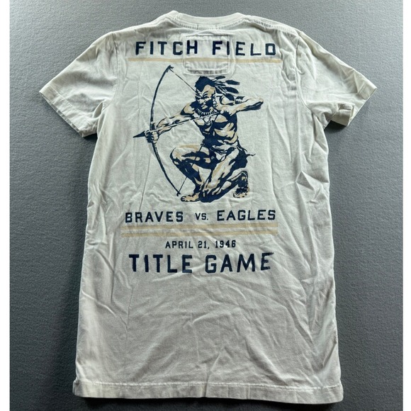 Abercrombie & Fitch Other - Abercrombie & Fitch T-Shirt Men S White Fitch Field Graphic Muscle Fit